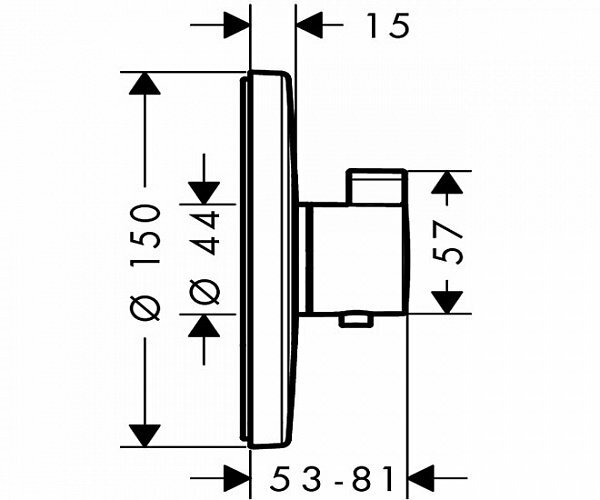 Ecostat S 15755000 Термостат для душа Hansgrohe - фото №7