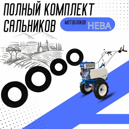 Сальник редуктора мотоблока нева МБ2 мультиагро 2017г ремкомплект 4шт 593₽