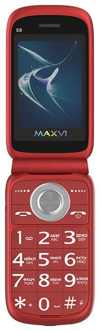 Телефон мобильный (MAXVI E6 Red)