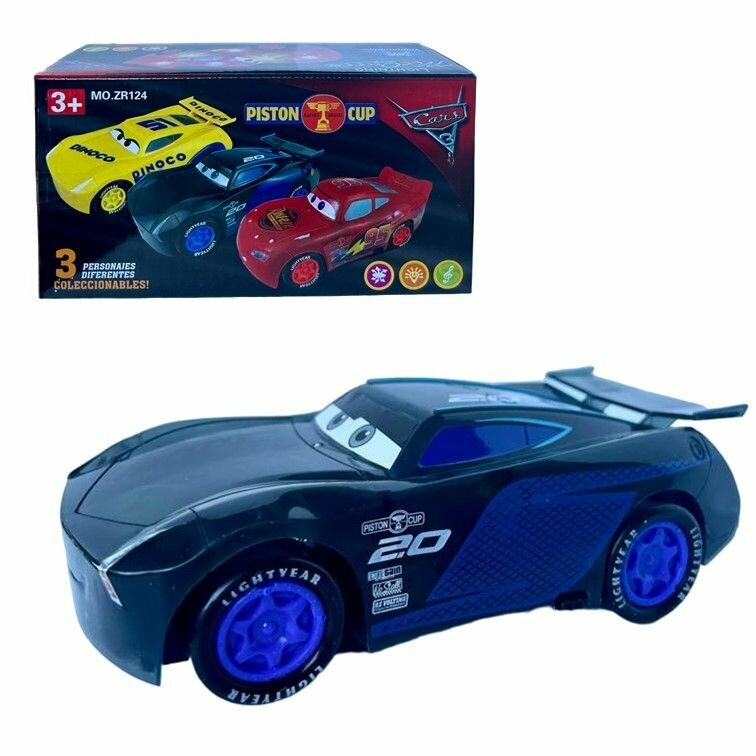 Машинка игрушка Cars Тачки JACKSON интерактивная со светом и звуком черный