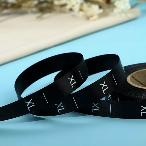 Размерник сатиновый XL 1000 шт 12 мм 30 м цвет чёрный 2 штуки 618₽