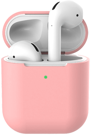 Cиликоновый чехол для наушников Airpods 2 Розовый