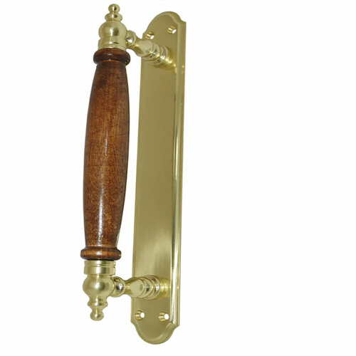 Ручка дверная деревянная ЛД-3(латунь, дерево)