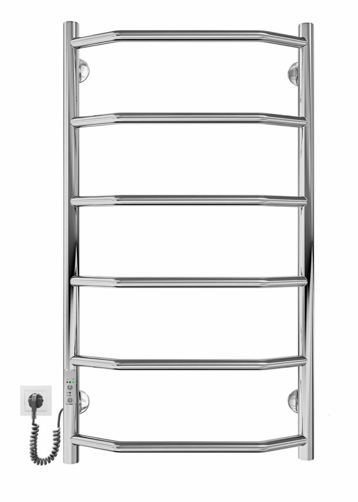 фото Электрический полотенцесушитель Акванерж трапеция 55 Ватт, 80 х 40 см, левый