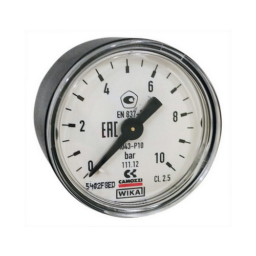Манометр осевой 0-10 атмосфер Резьбовое соединение 18 M043-P10 CAMOZZI 1519₽