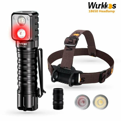 Налобный фонарь Wurkkos HD15R 1150-Люмен красный и белый свет 4190₽