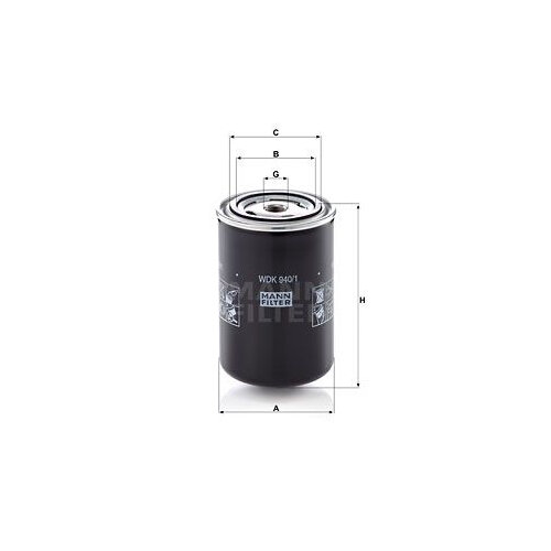 Фильтр топливный для автомобиля, MANN WDK 940/1 (1 шт.)