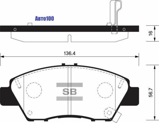 Колодки тормозные передние SANGSIN BRAKE SP1463 арт. SP1463