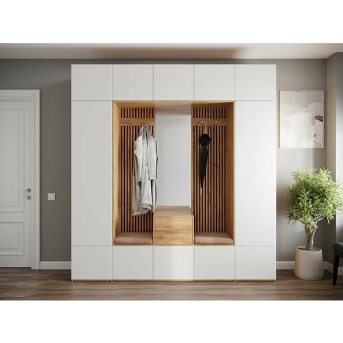 Прихожая в коридор Дуглас 19 225х240х50 Дуб крафт золотой Лотос 151056₽