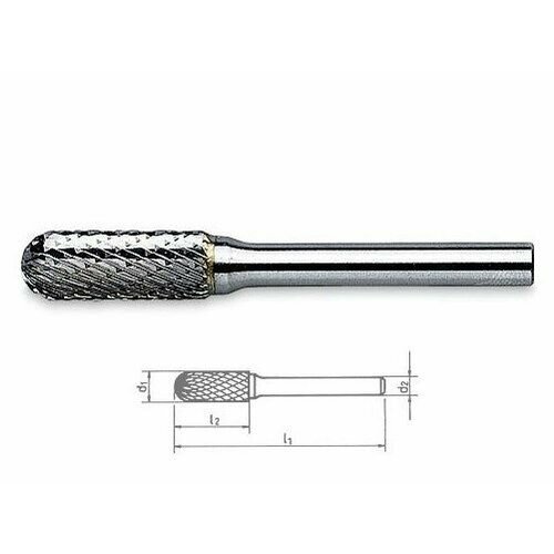 Борфреза твердоспл сфероцилиндр d 8х20х6х65 R4 С082006 Х-образн насечка 850₽