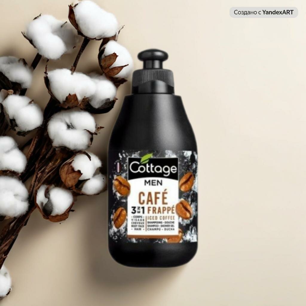 Шампунь Cottage (Коттедж) мужской для волос и гель для душа холодный кофе iced coffee 250мл GROUPE PANTHER S.A. - фото №9