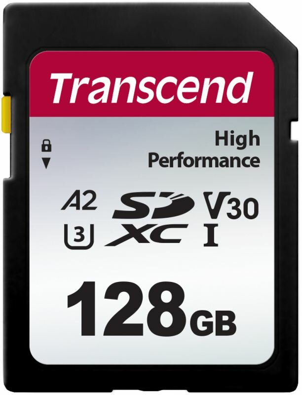 Карта памяти Transcend 128GB SDXC UHS-I U3 A2 V30 (TS128GSDC330S)