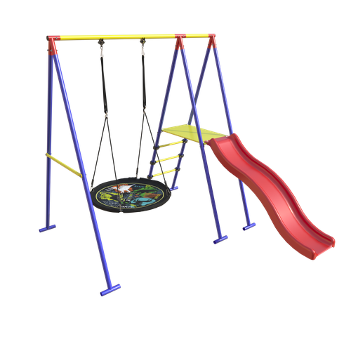 Качели с горкой для детей 