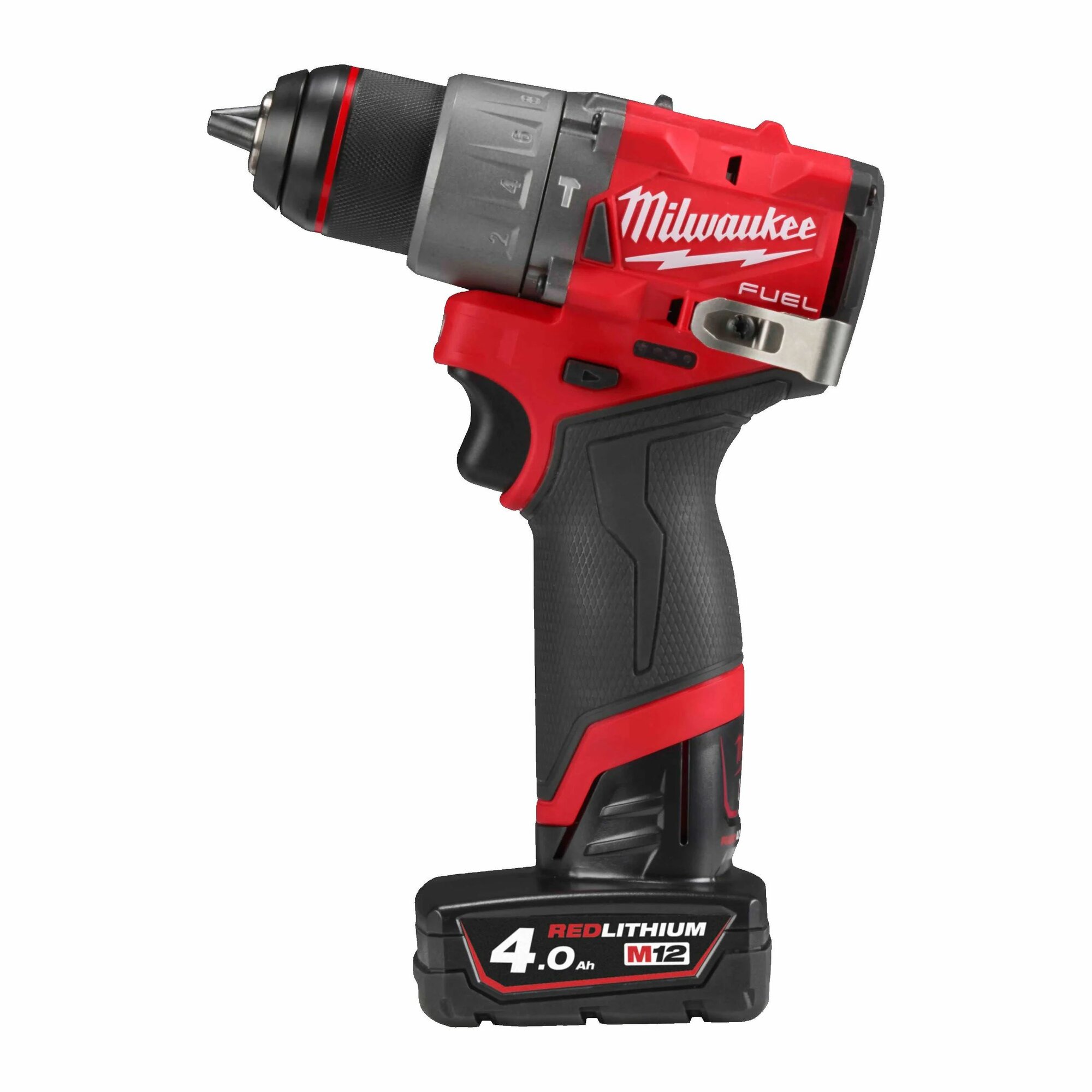 Аккумуляторная дрель-шуруповерт Milwaukee M12 FPD2-402X, 1550 об/мин, 22500 уд/мин, с 2 АКБ 2 Ач и ЗУ, в кейсе, - фото №3