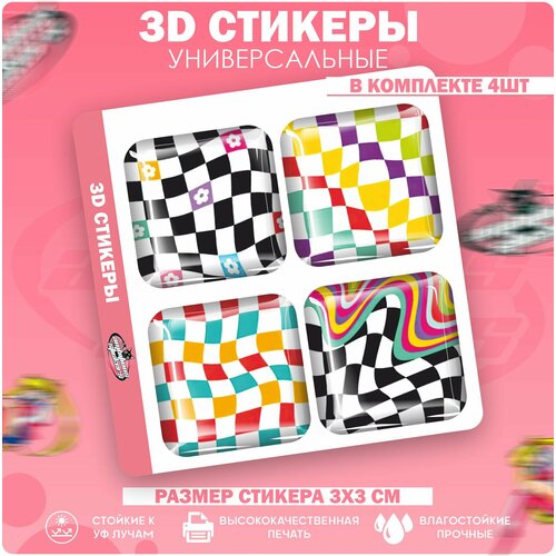 3D стикеры наклейки на телефон Цветная фантазия