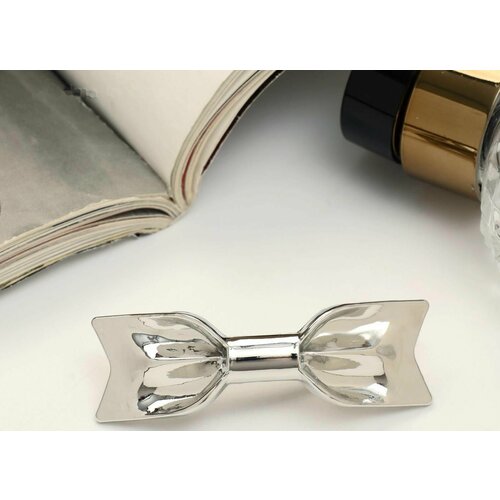 Зажим для волос Либерти бантик классика 55 см серебро 298₽