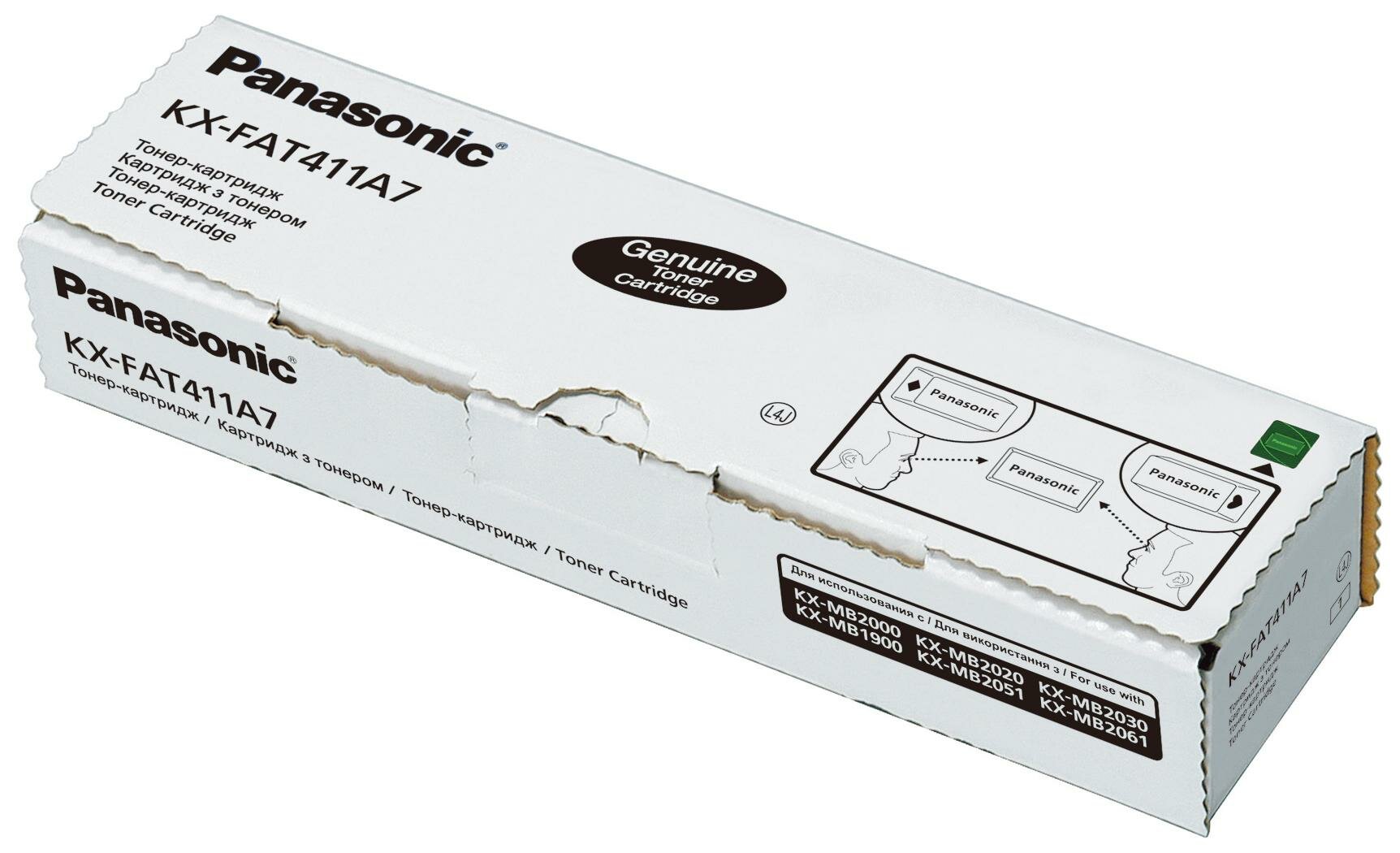 Тонер-картридж Panasonic KX-FAT411A/A7 чер. для KX-MB2000/2020/2030/2051