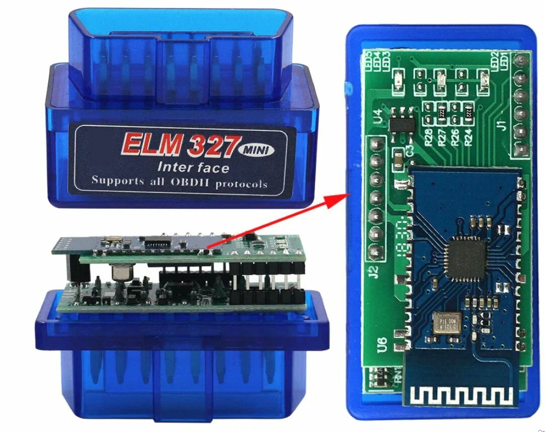 ELM327 V1.5 Bluetooth две платы диагностический автосканер OBD2 для iOS iPhone Android pic18f25k80 — фото 1