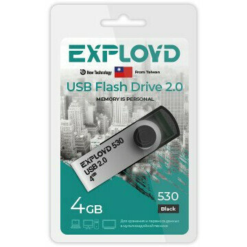 USB Flash накопитель Exployd 4Gb Exployd 530 Black (EX004GB530-B)