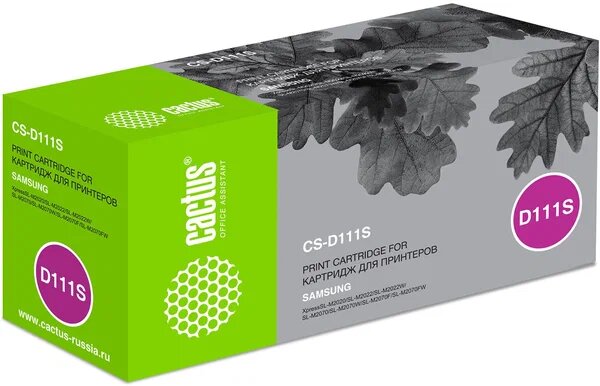 Картридж cactus CS-D111S для Samsung Xpress M2022/M2020/M2070, 1000 стр, черный