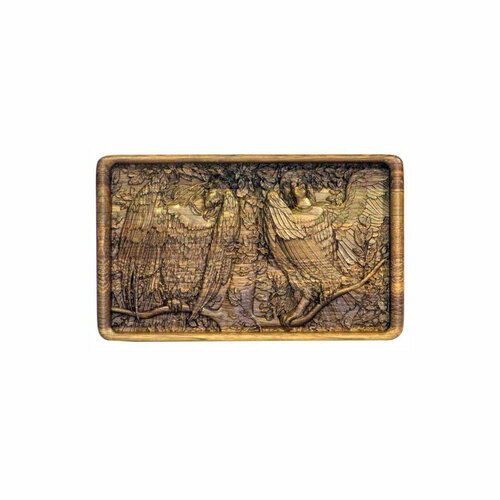 Резная дубовая шкатулка Сирин и Алконост 20,3*12,2*4,9 см 999-RTB-302M