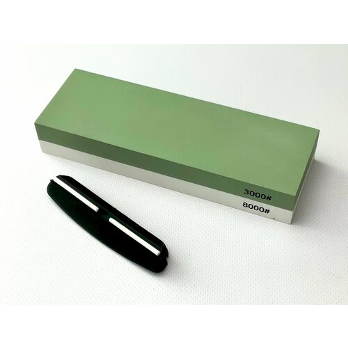 Набор для заточки ножей: камень 3000/8000# и фиксатор угла заточки
