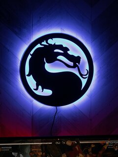Изображение товара Светильник SolovevStore Mortal Kombat, дерево, светодиодный, синий