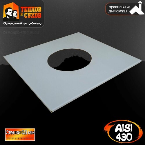 Лист экран защитный проходной с отверстием 250 мм нерж AISI 430 1789₽