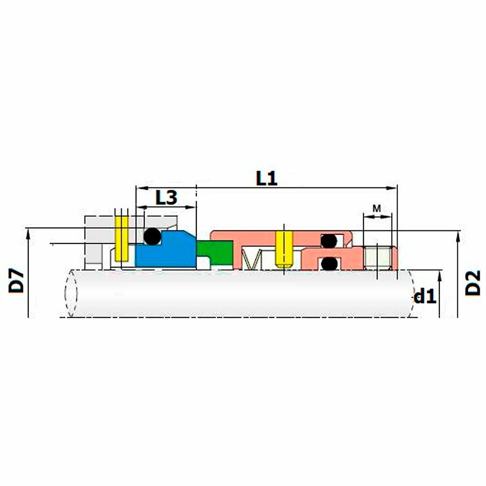 HJ92N-50 (70) торцевое уплотнение/уплотнитель торцевой/сальник пружинный для насоса, для насосной станции, для электродвигателя — фото 1