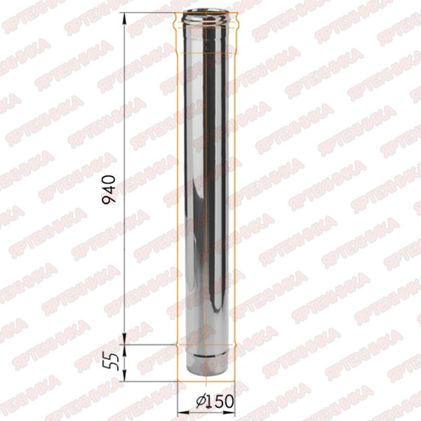 Труба моно d150мм 10м (430/08мм) Ferrum