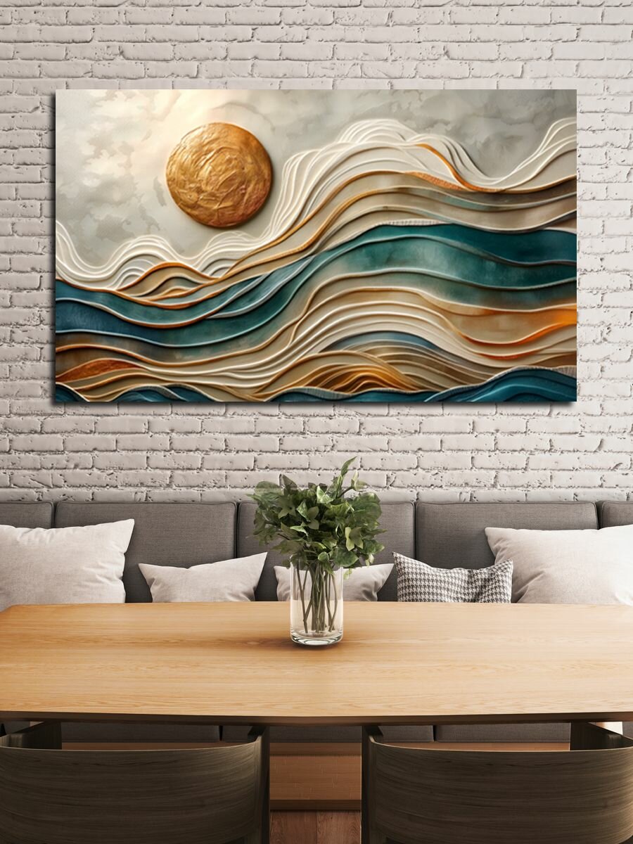 Картина на холсте LOFTime абстракция солнце море 3D 60Х100 КБ-814-60100 — фото 1