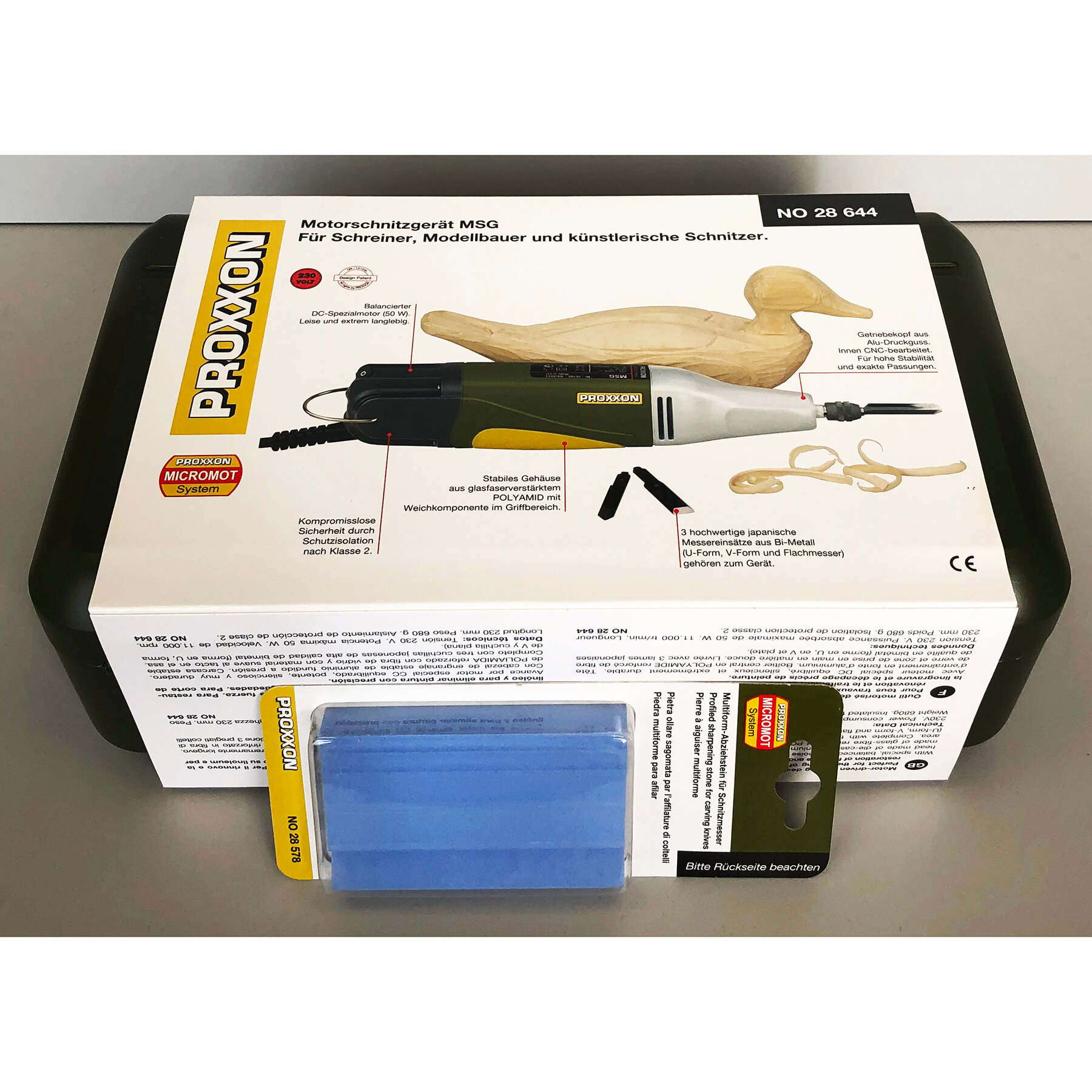 Электростамеска MSG и точильный камень для резцов Proxxon (Германия)