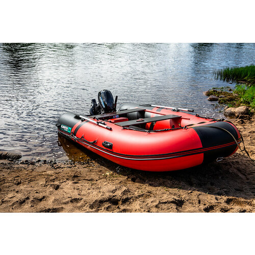 Надувная лодка GLADIATOR E330PRO красно-черный