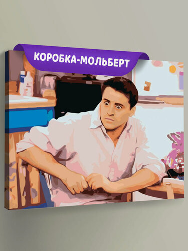Изображение товара Картина по номерам на холсте с подрамником "Мем: Друзья - Удивлённый Джо", Раскраска 40x50 см, Мужчины Фильмы