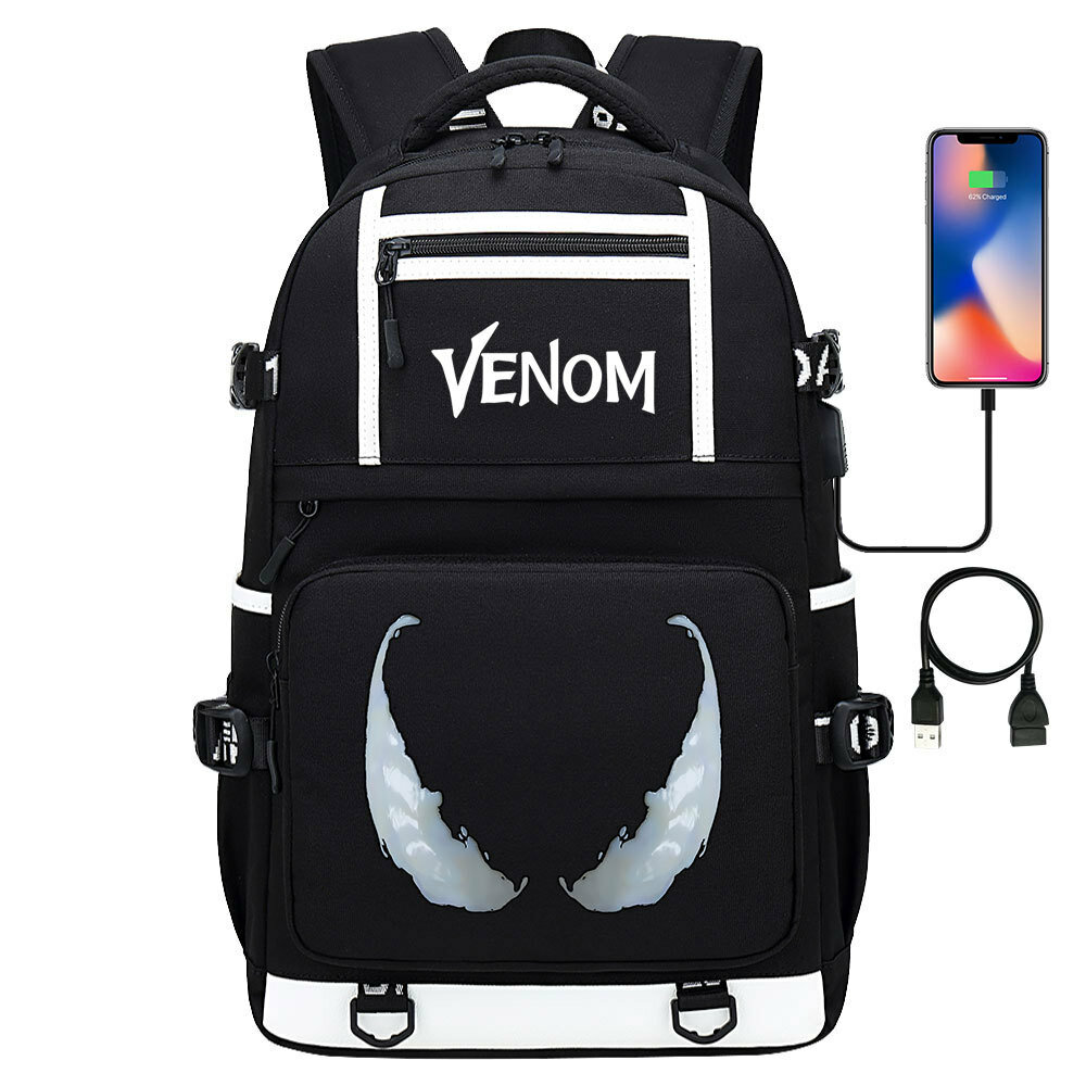 Рюкзак XAXBXC "Яд", с USB, водоотталкивающий, 48 см x 30 см x 15 см