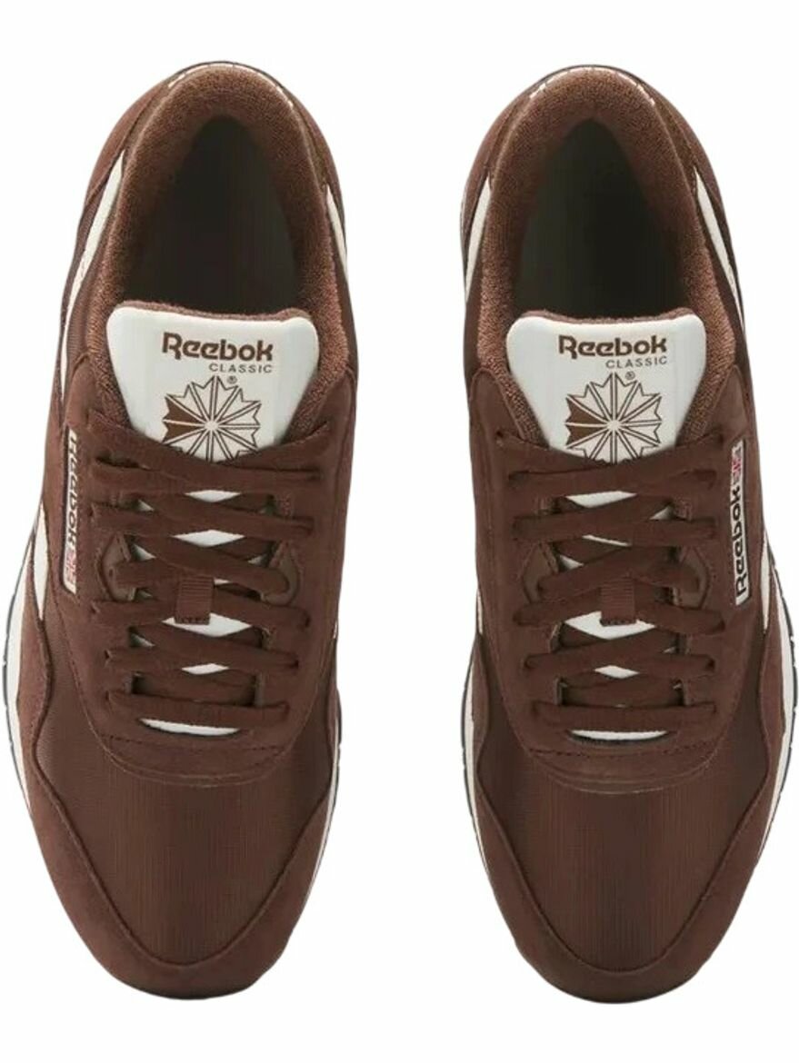 Кроссовки Reebok Classic Nylon, полнота F, размер 10,5 US, коричневый/белый — фото 1
