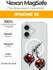 Чехол на Apple iPhone 16 (Айфон 16) MagSafe с магнитом и принтом Готическая вишн...