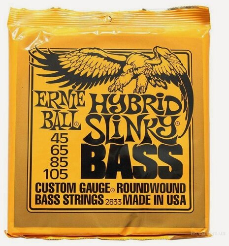 Изображение товара Ernie Ball 2833 струны для бас-гитары Nickel Wound Bass Hybrid Slinky (45-65-85-105)