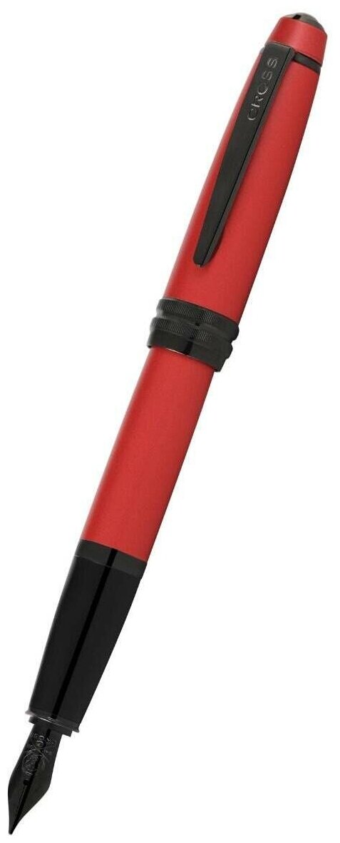 Перьевая ручка Cross Bailey Matte Red Lacquer, перо F, латунь, покрытая красным матовым лаком
