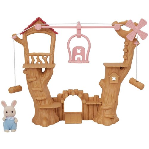 Фигурка Sylvanian Families Семейное путешествие Детская канатная дорога 5452, 15 см миниатюрная статуя кролика 2 комплекта винтажная медная фигурка кролика коллекционные фигурки сувенирный подарок садовая микро