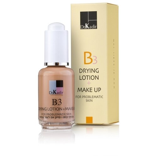 тонирующая подсушивающая эмульсия для проблемной кожи лица b3 drying lotion make up problematic skin 30мл Dr.Kadir Тонирующая подсушивающая эмульсия для проблемной кожи - B3-Drying Lotion+Make Up Problematic Skin, 30 мл.