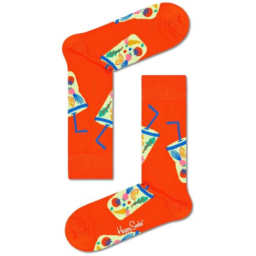 Носки Happy Socks, размер 36-40, оранжевый, мультиколор носки happy socks размер 36 40 черный желтый голубой оранжевый розовый мультиколор