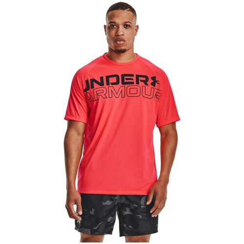 фото Футболка under armour tech 2.0 wordmark ss tee красный xs 1361702-628