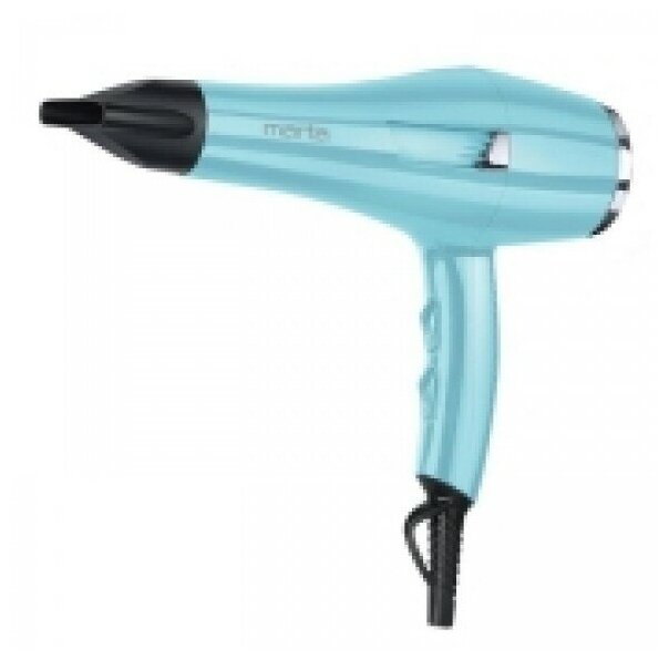 Фен для волос Marta MT-1495/2600 Вт/3 режима температуры/2 режима мощности, голубой - фотография № 1