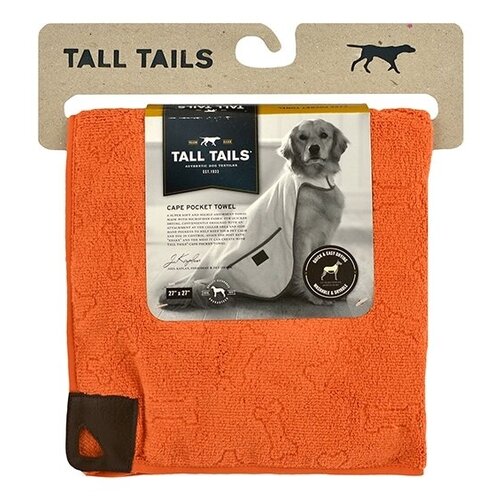 Полотенце для животных микрофибра Rosewood Tall Tails, оранжевое, 51х51см (Великобритания)