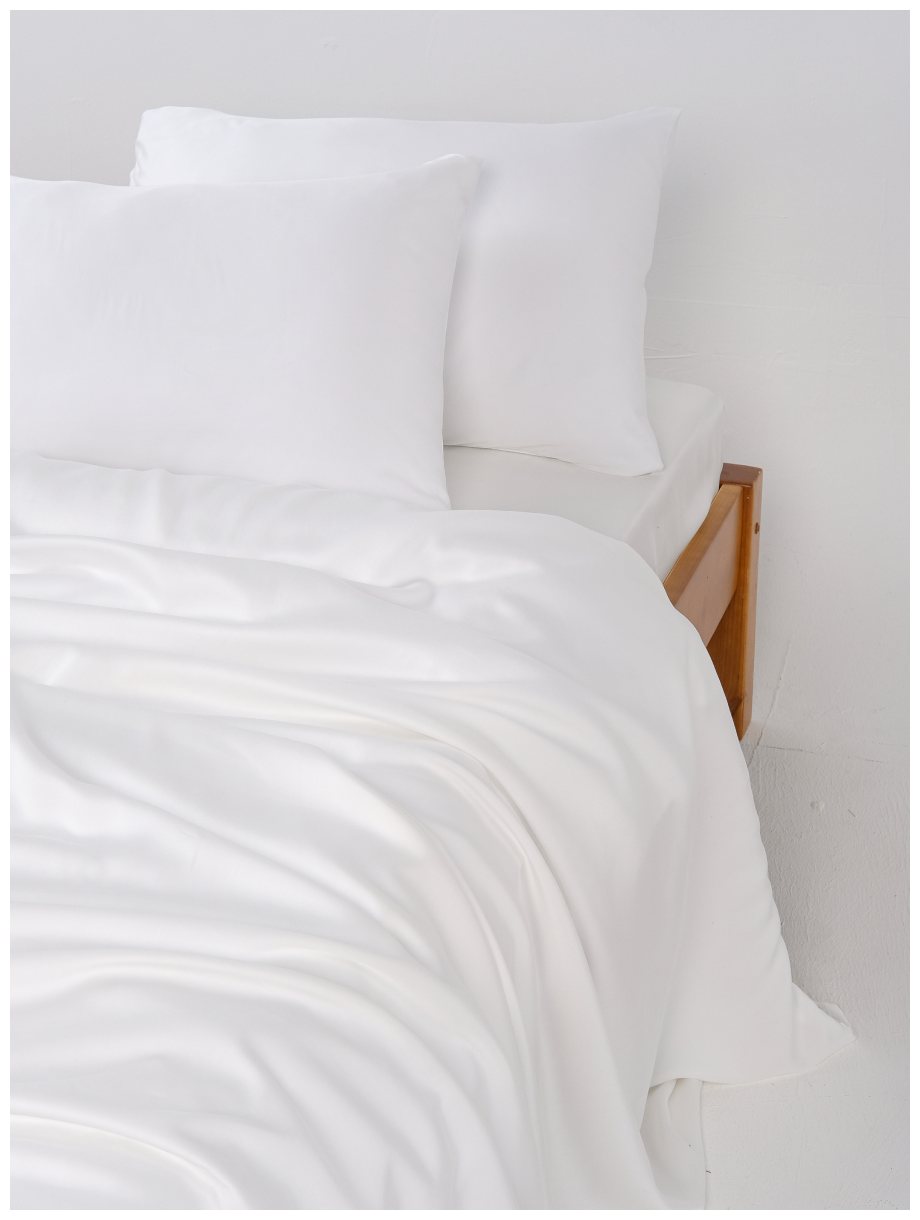 Комплект постельного белья GoodNight Essential, евростандарт, тенсель, белый - фотография № 9