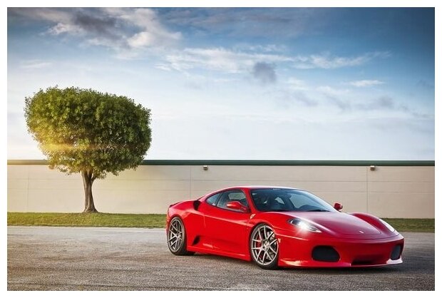 Постер на холсте Феррари (Ferrari) №3 45см. x 30см.