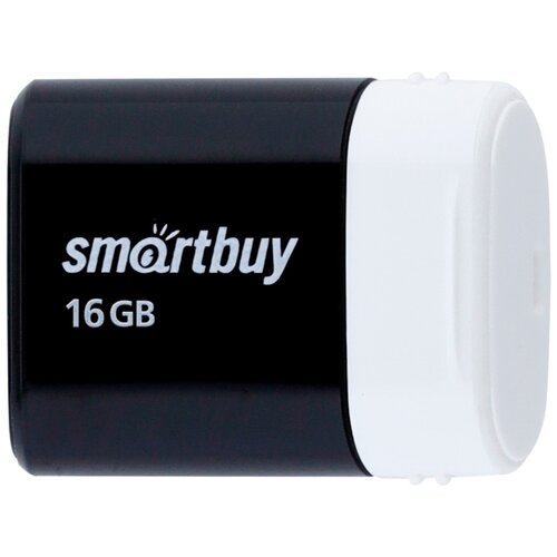 Флешка SmartBuy Lara 16 ГБ, 1 шт., белый/черный usb flash накопитель 16gb smartbuy lara sb16gblara k usb 2 0 черный