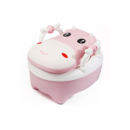 Горшок детский со спинкой и ручками 'Бегемотик' ST SM-CP005/PK (розовый) горшок детский панда с мягким сиденьем st цвет розовый горшок для детей