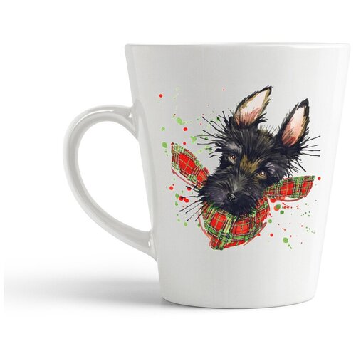 фото Кружка-латте coolpodarok животные собака в шарфе2